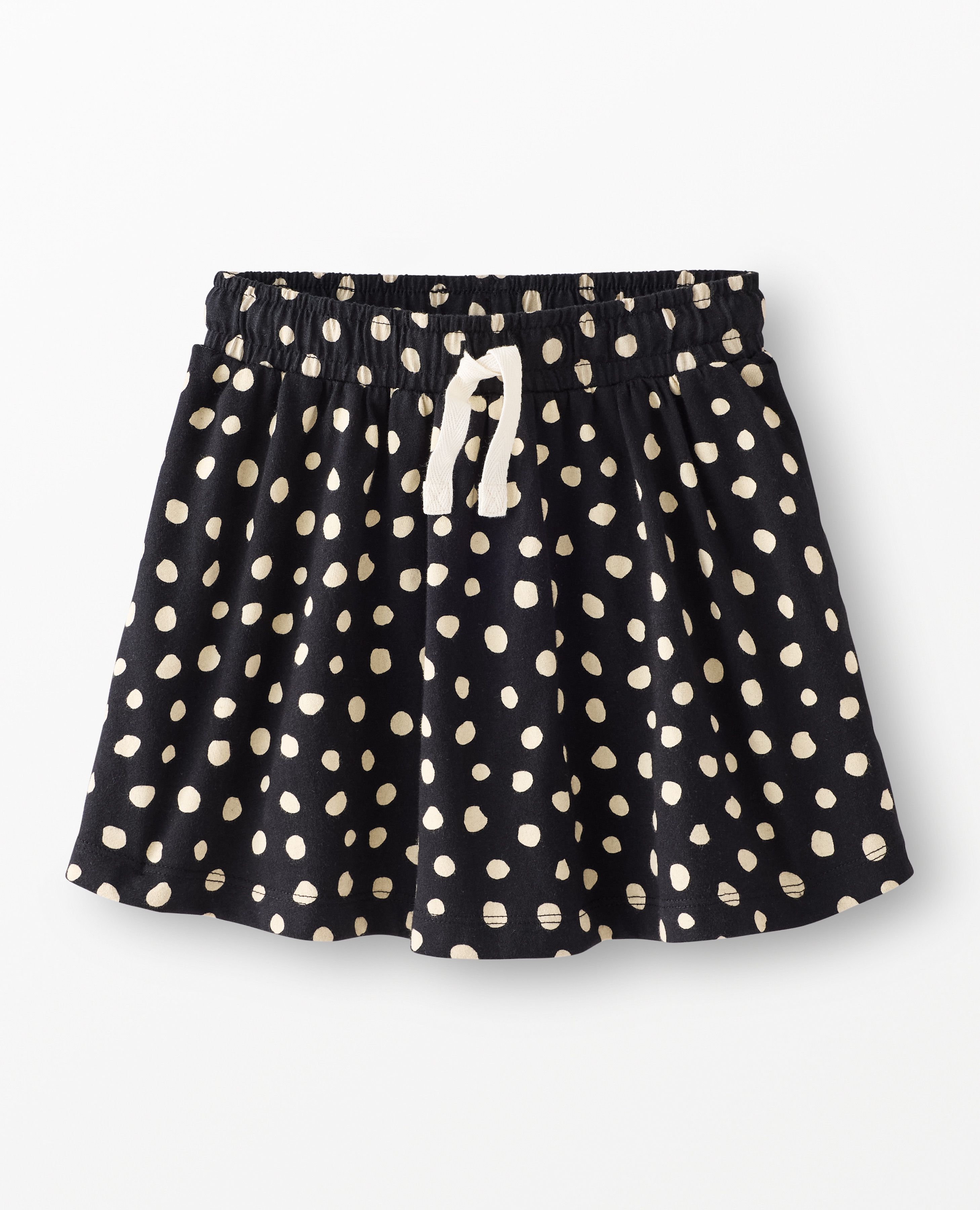 Drawcord Skort in Spots on Black - main