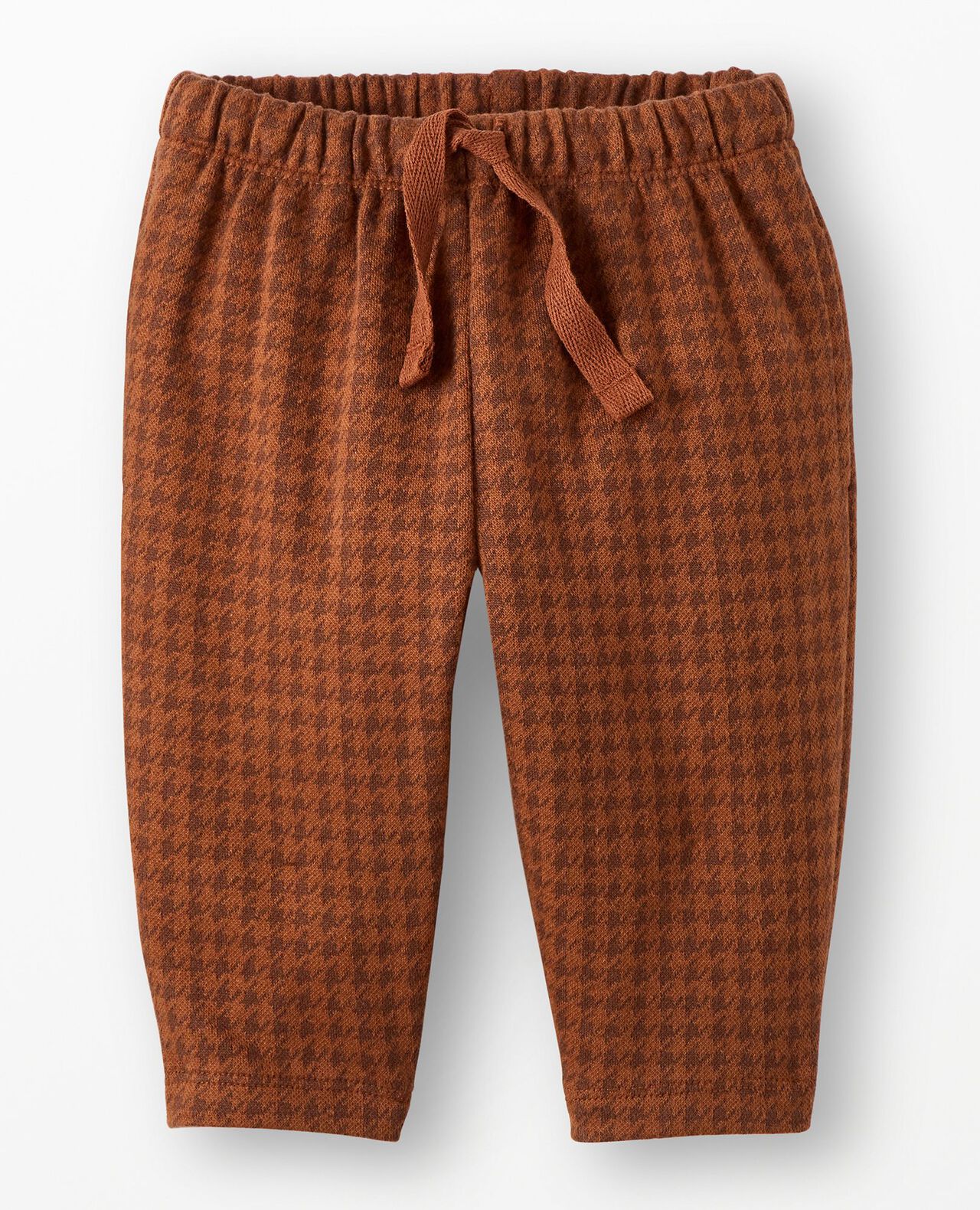 Baby Jacquard Pants in Brown Tonal Houndstooth - main
