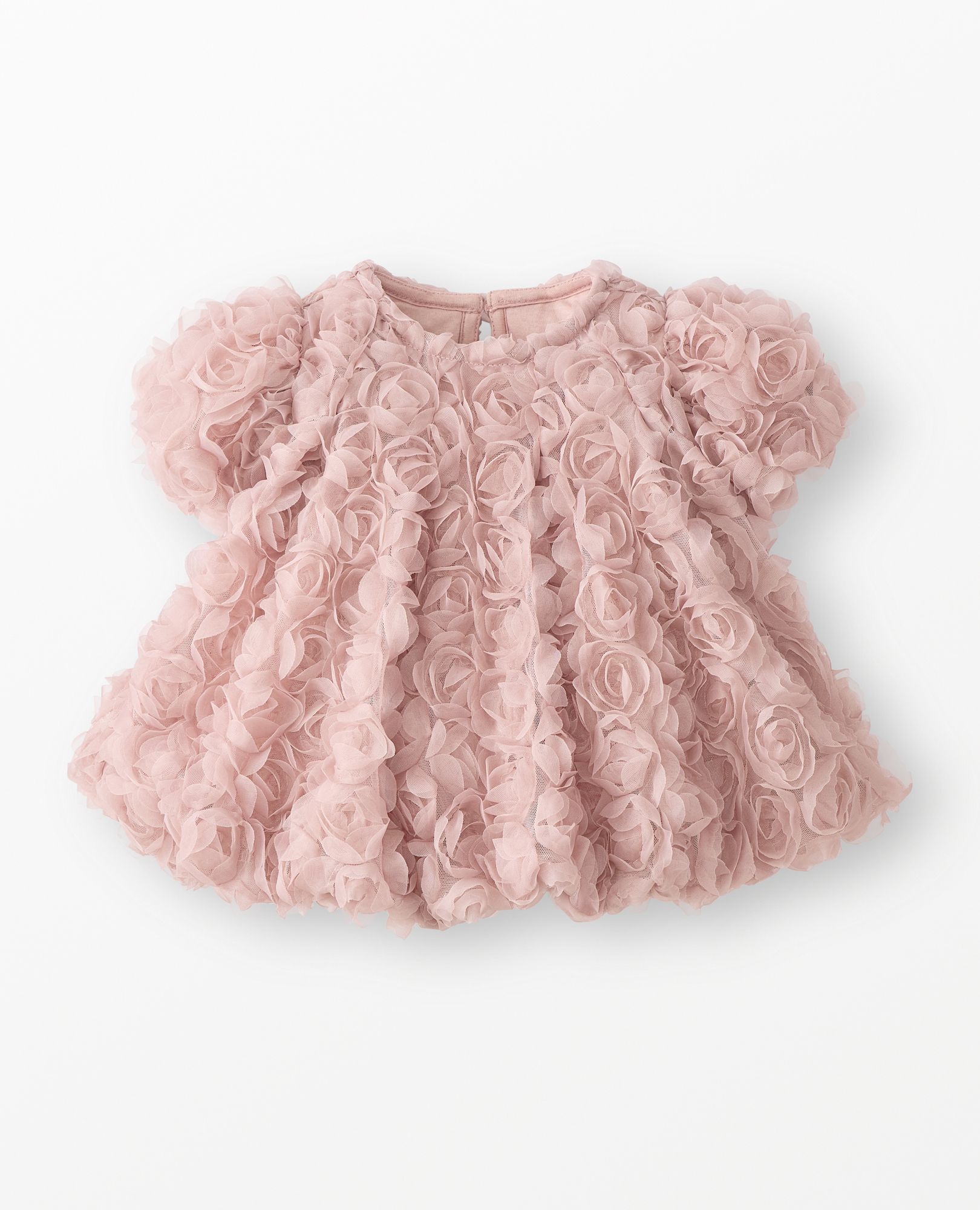 Baby Rosette Tulle Dress in Clay Pink - main