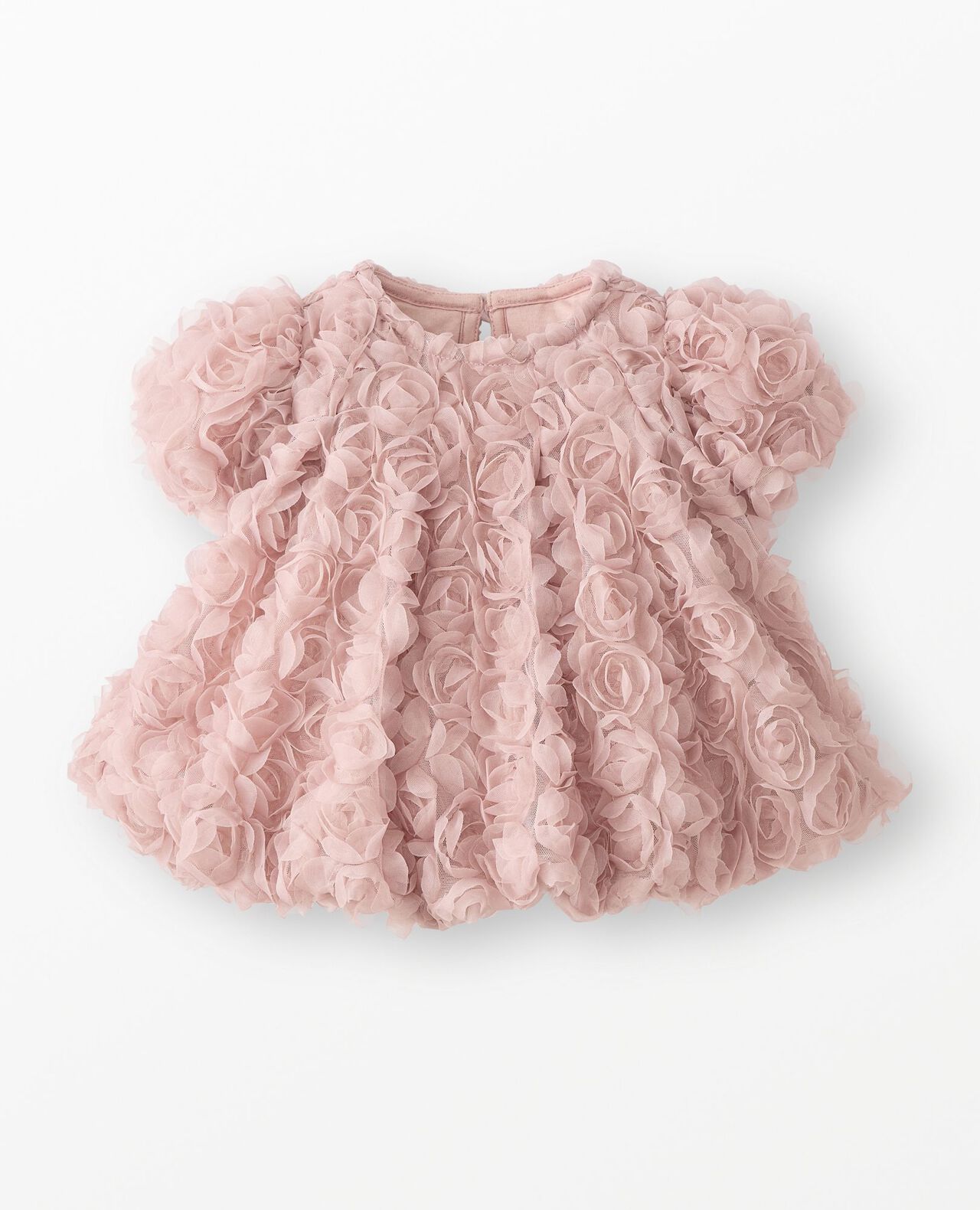 Baby Rosette Tulle Dress in Clay Pink - main