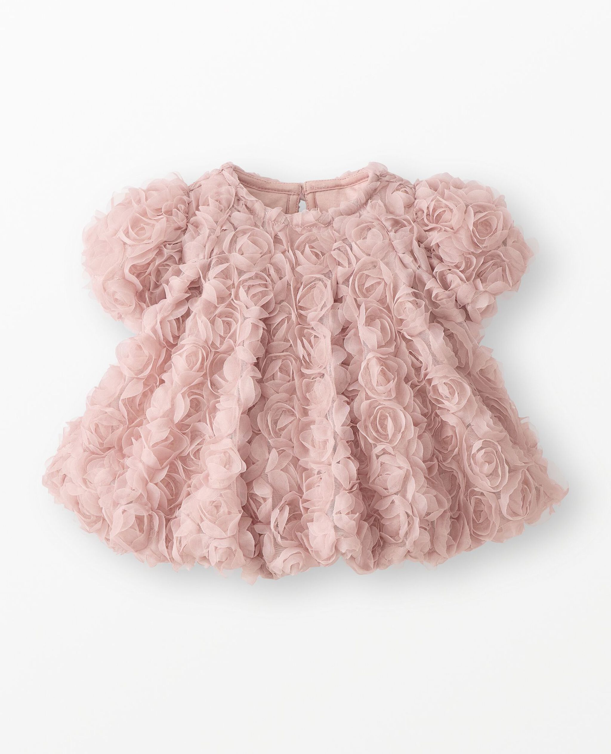 Baby Rosette Tulle Dress in Clay Pink - main
