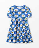 Print Twirly Dress in Equator Blue - main