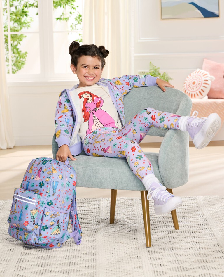 Disney Princess Backpack in Princesses on Sweet Lavender - main