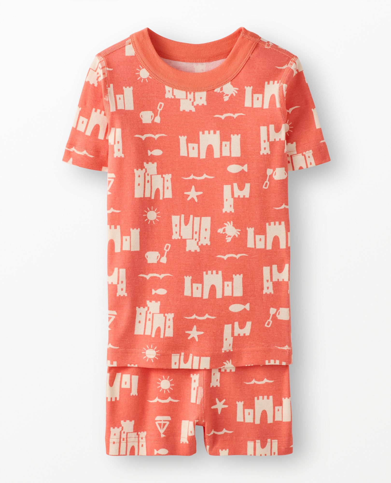 HannaJams™ Pajama Set in Sand Castles on Sun Fire - main