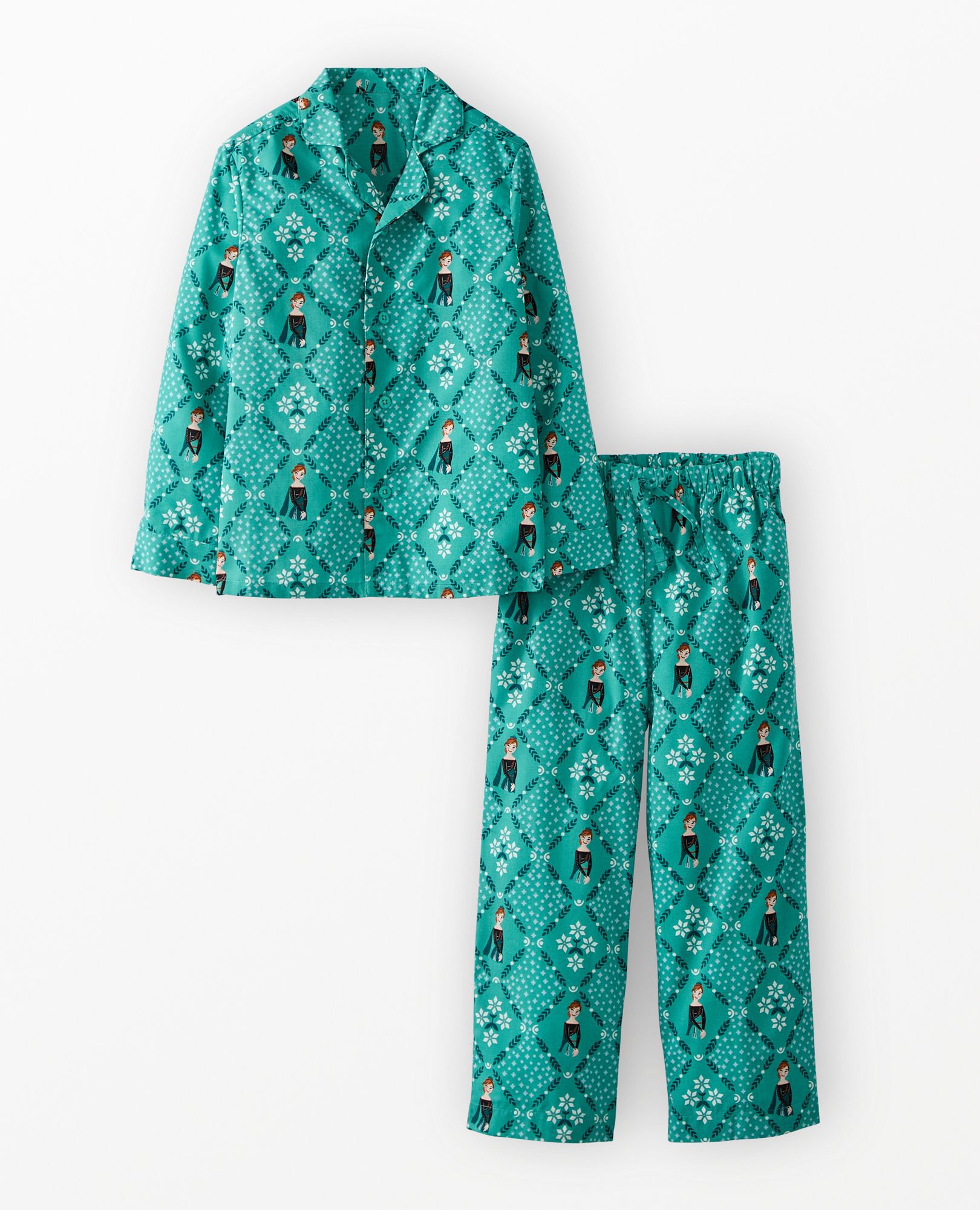 Disney Frozen Long Sleeve Poplin Pajama Set in Frozen Anna Scandi - main