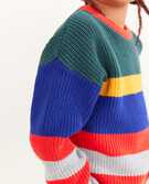 Striped Crewneck Sweater in Poppy Multi - main