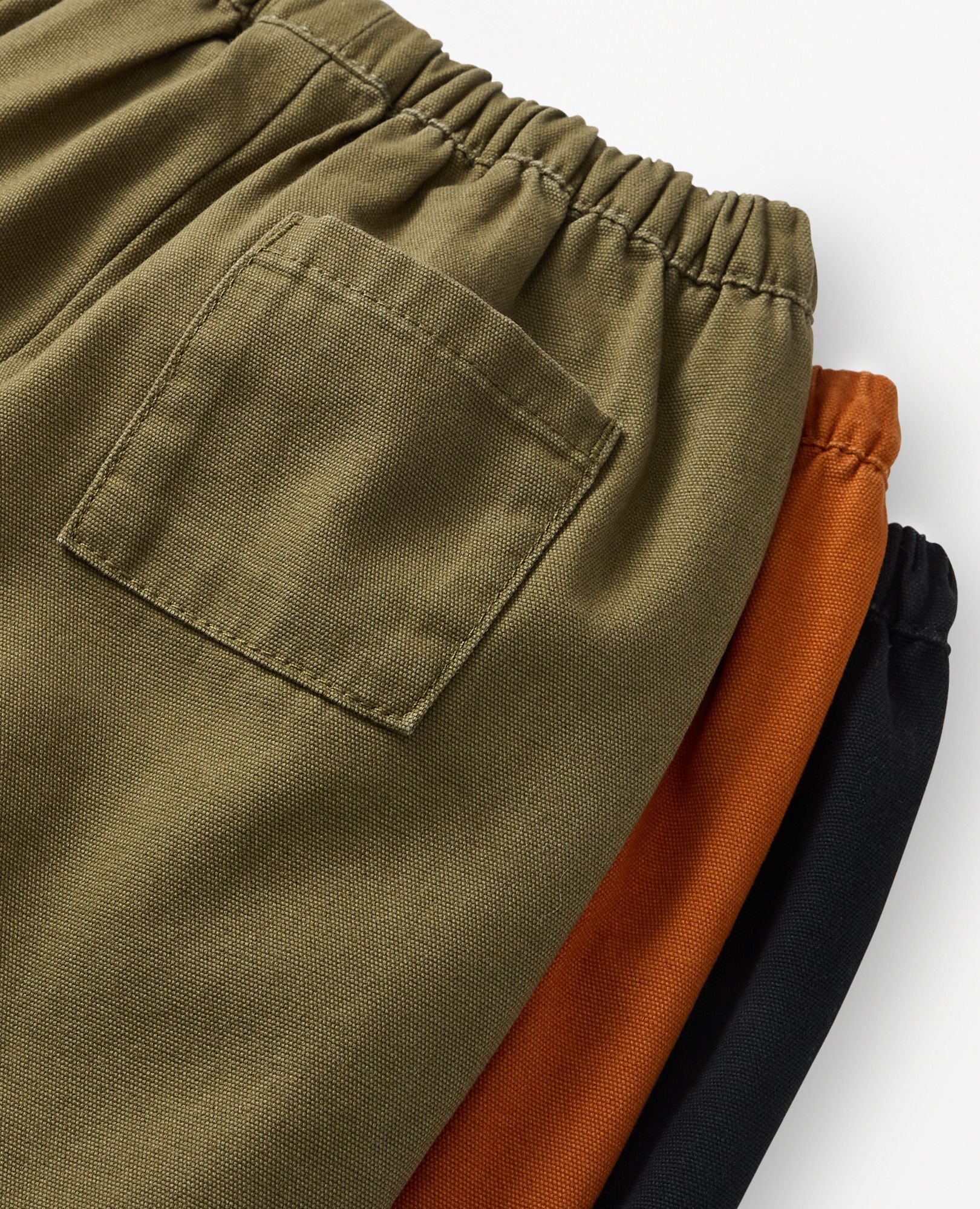 Baby Canvas Barrel Pants in Green Olive - main