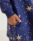 Glitter Sweatshirt Dress In Cotton Jersey in Navy Blue - main