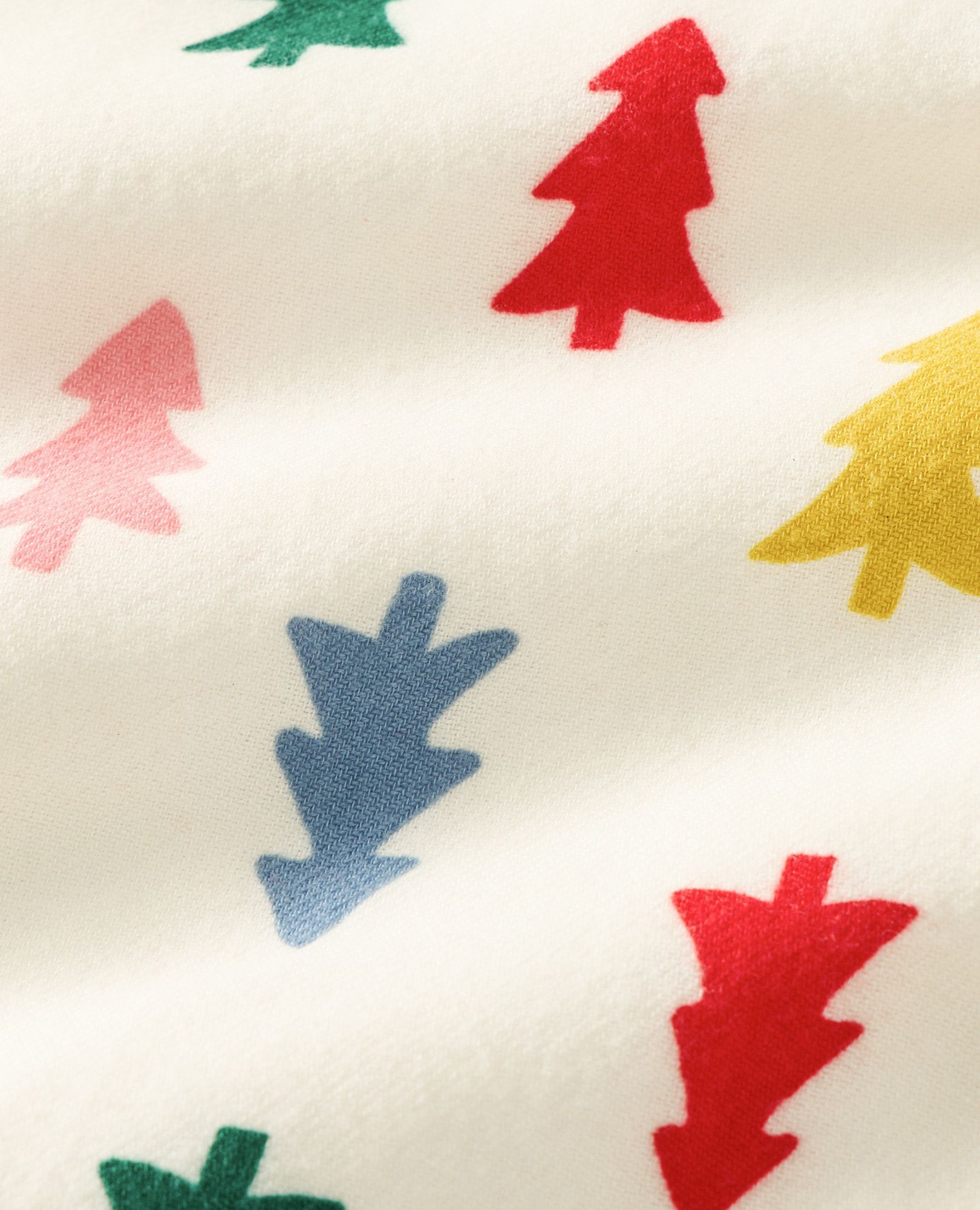 Baby Holiday Flannel Sleeper in Festive Forest on Ecru - main