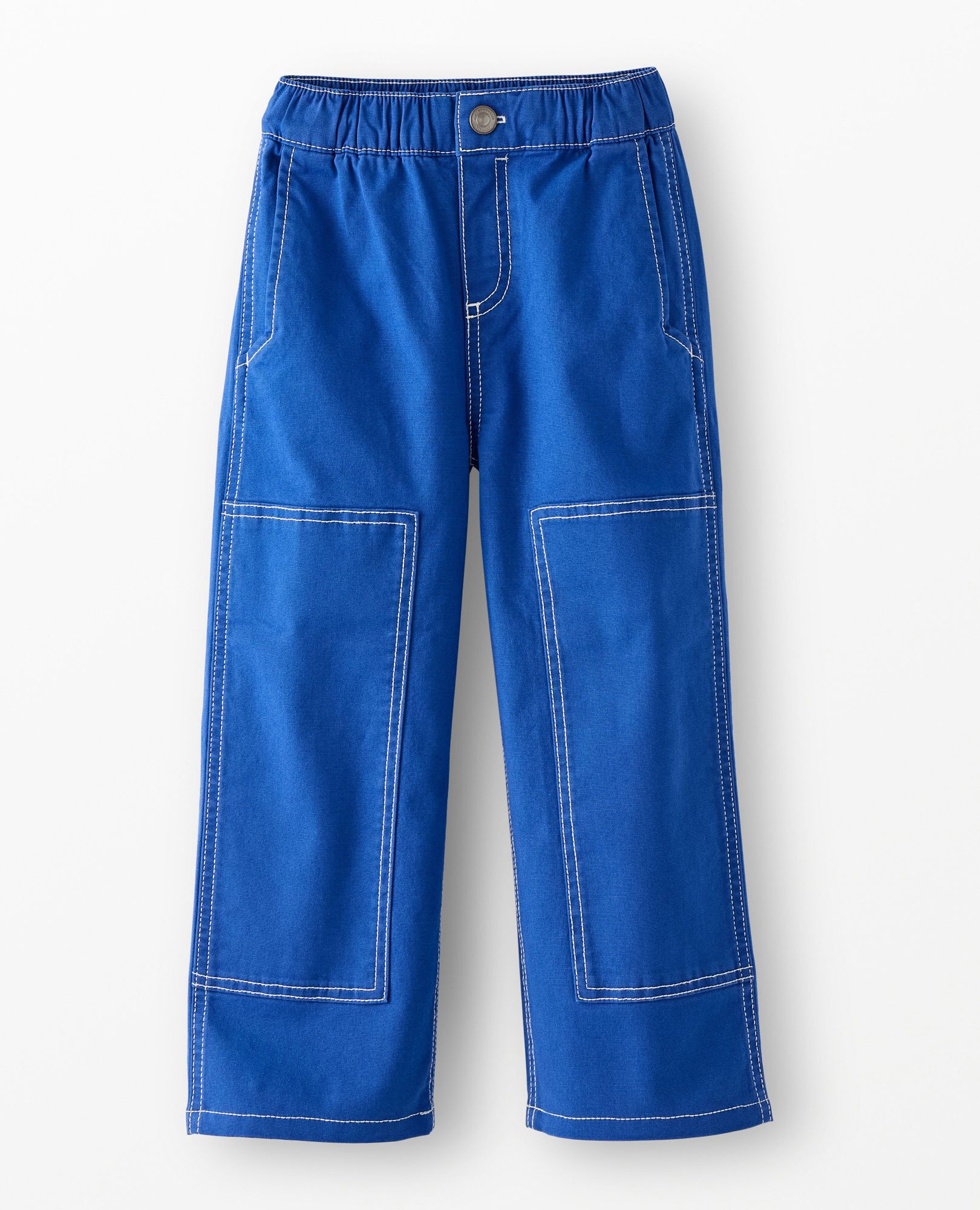 Loose Fit Canvas Carpenter Pants in Happy Blue - main