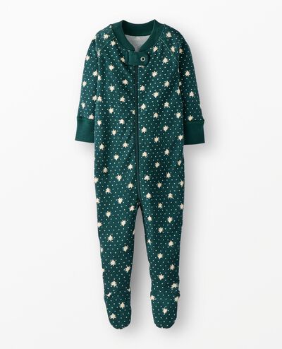 Holiday HannaJams™ Footed Sleeper in Ponderosa Green Forest - main