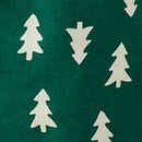 Women's Holiday Flannel Nightshirt in Happy Trees on Green - swatch