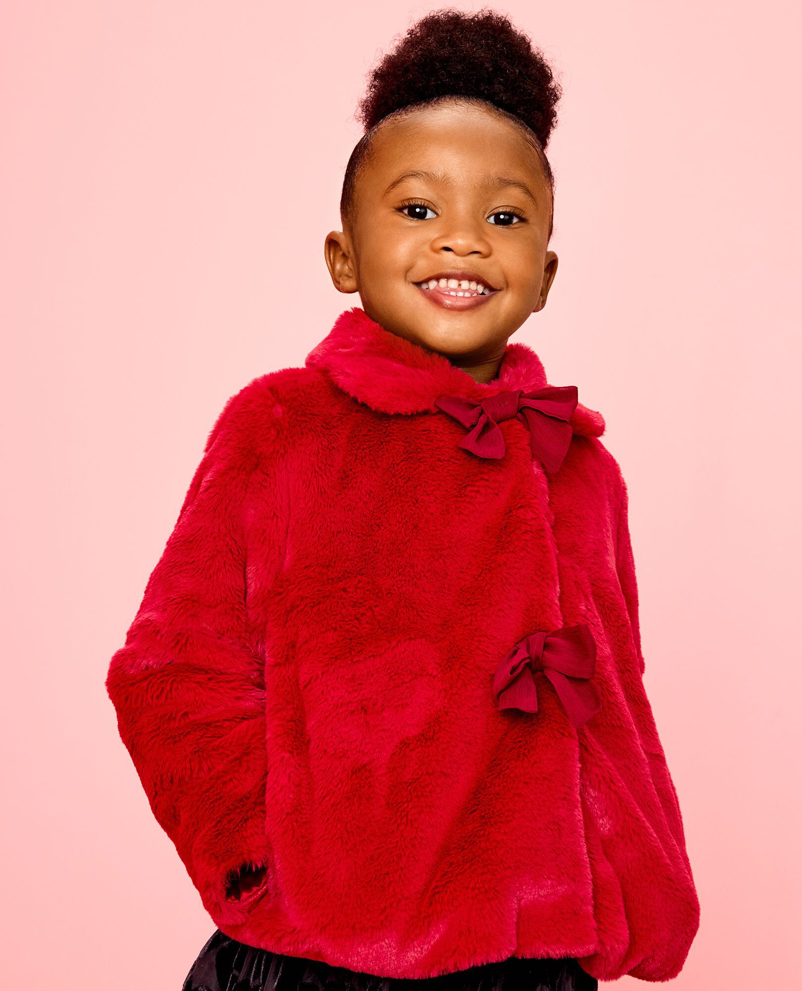 Faux Fur Bow Coat