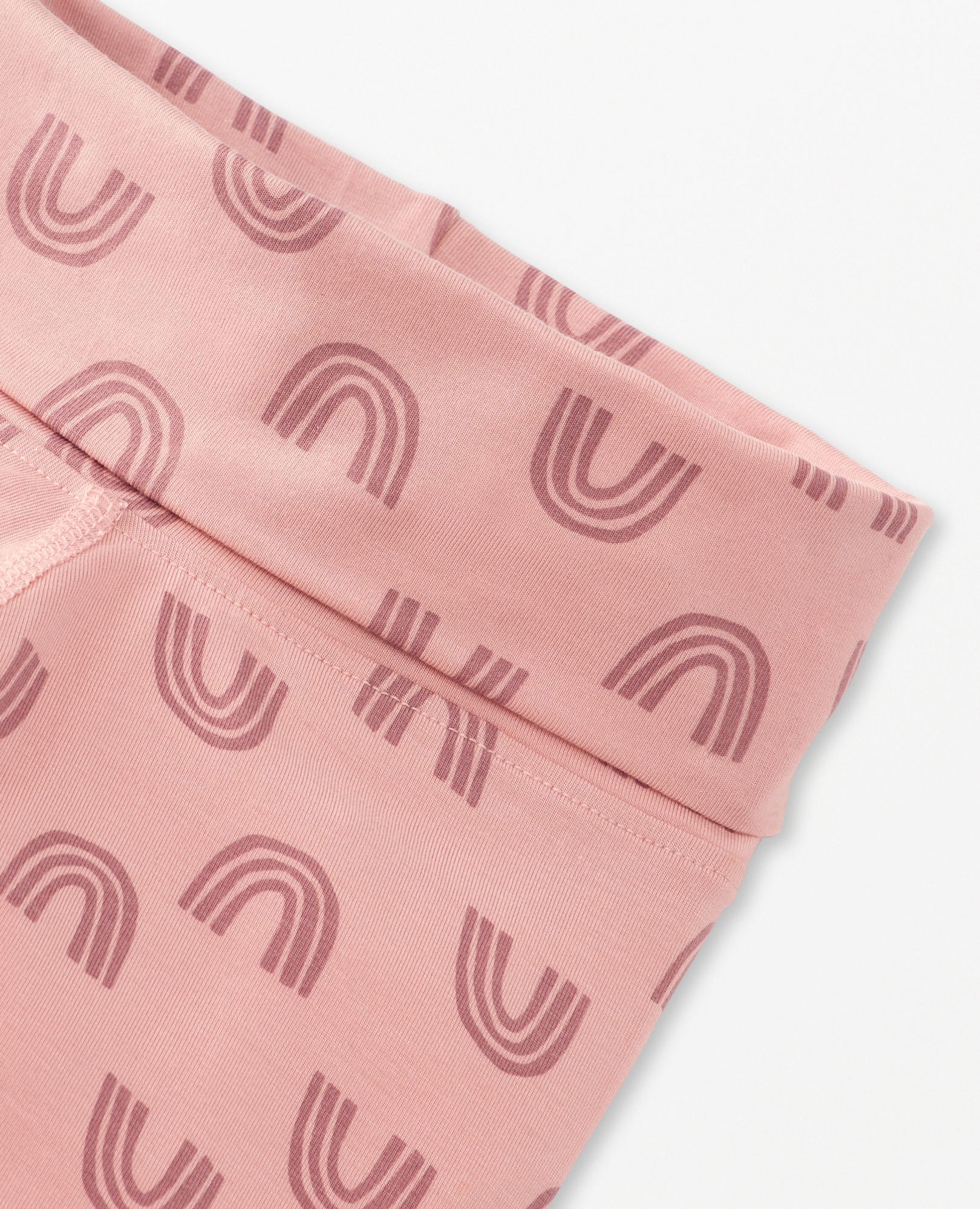 Baby Layette Wiggle Pants in HannaSoft™ in Blush Pink Rainbow - main