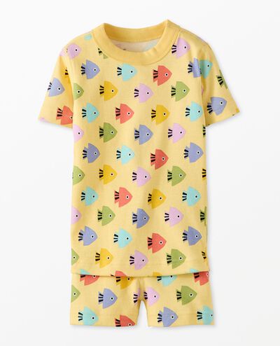 HannaJams™ Pajama Set in Rainbow Fish on Limoncello - main