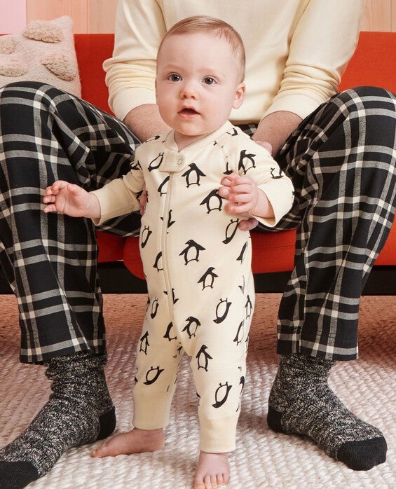 Baby Holiday HannaJams™ Sleeper Pajamas in Squeaky The Penguin - 100% Cotton - Size 12-18 mos by Hanna Andersson