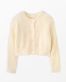 Cropped Feather Cardigan in Ecru - main