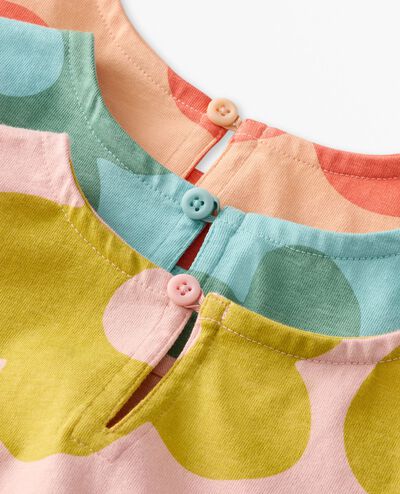 Dolman Sleeve Dress with Pockets in  Gigantic Daisy on Sky Blue - main