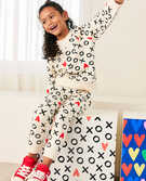 Valentines Sweatpants In French Terry in Hugs and Hearts - main