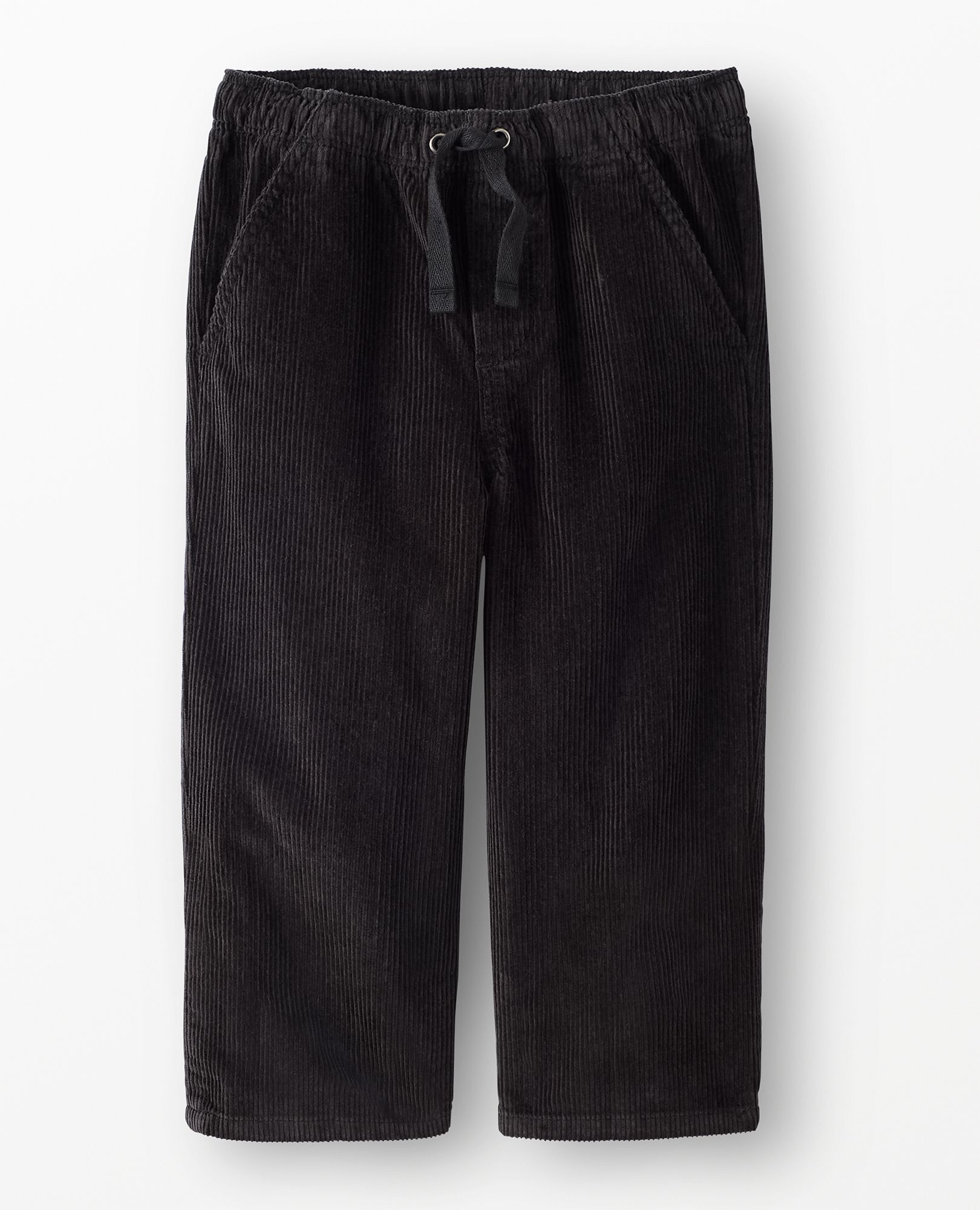 Corduroy Pull-On Pants in Black - main