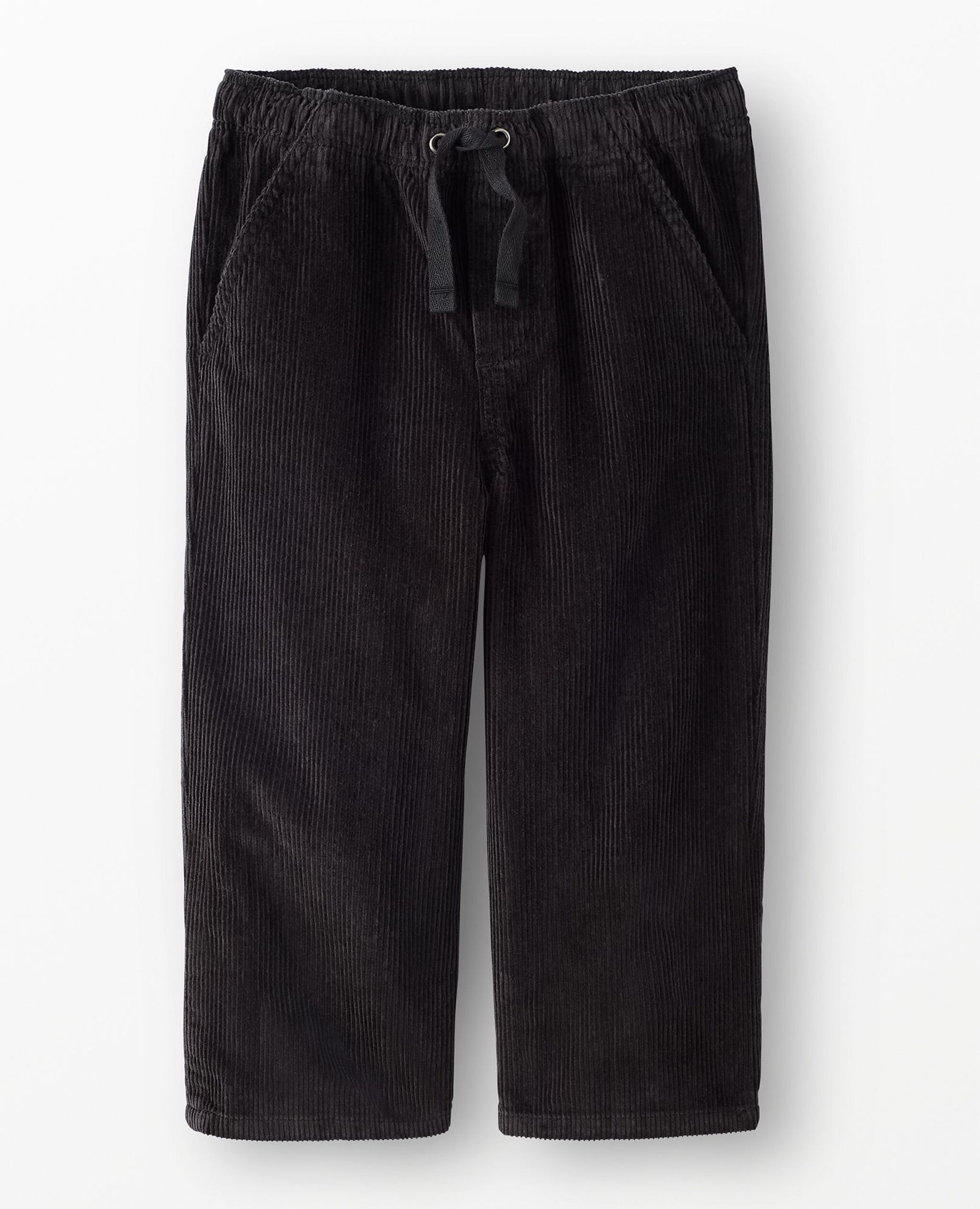 Corduroy Pull-On Pants in Black - main