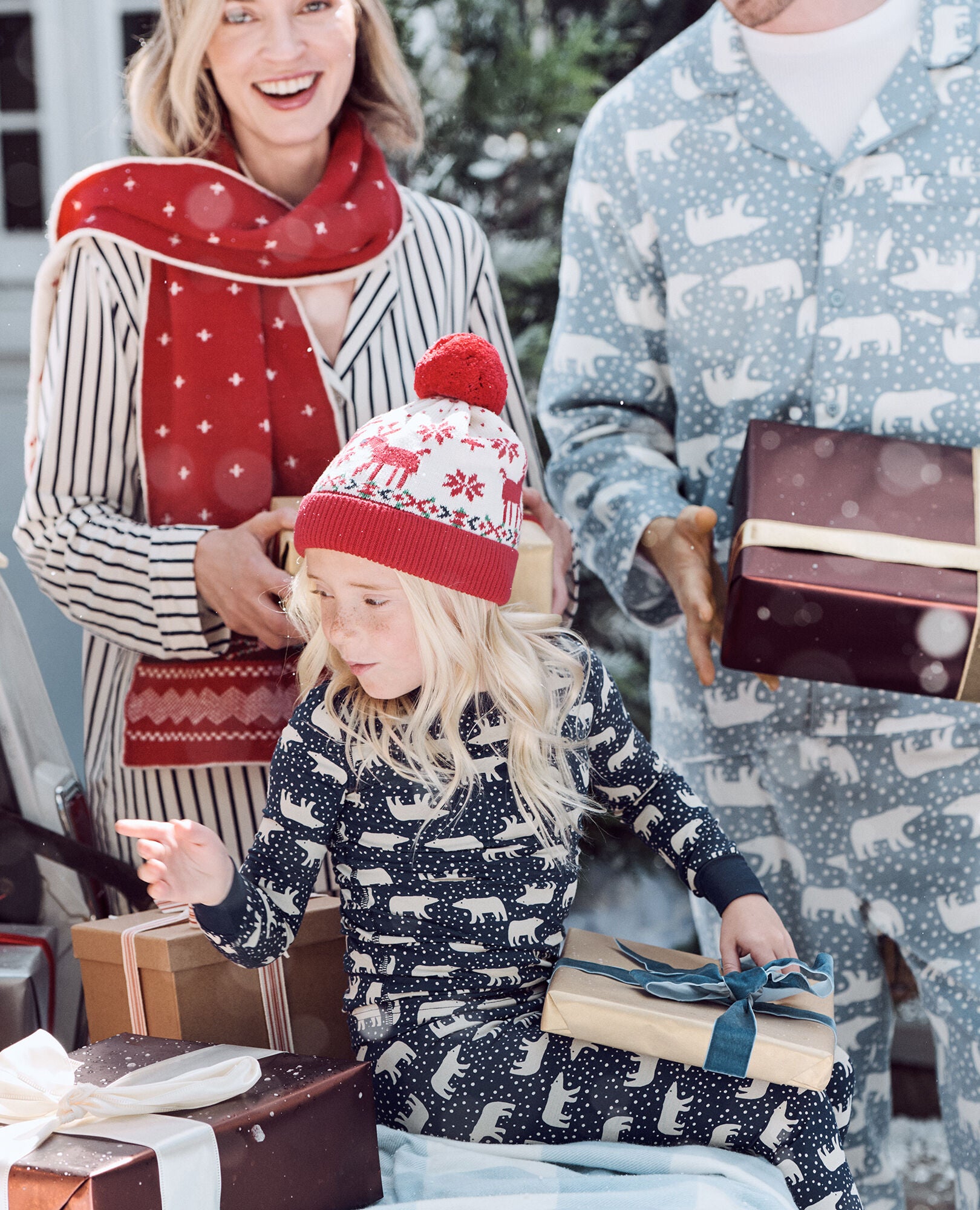 Holiday Snowy Polar Bear Matching Family Pajamas Hanna Andersson