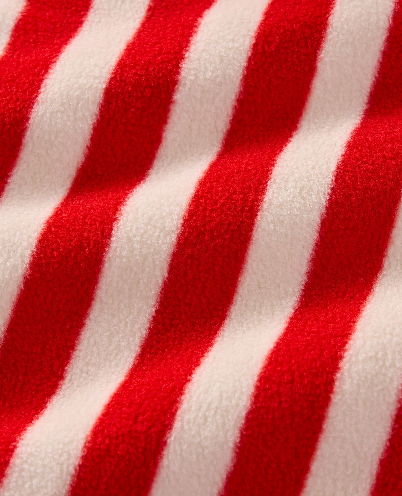 Holiday Fleece Robe in Ribbon Red/Ecru - main