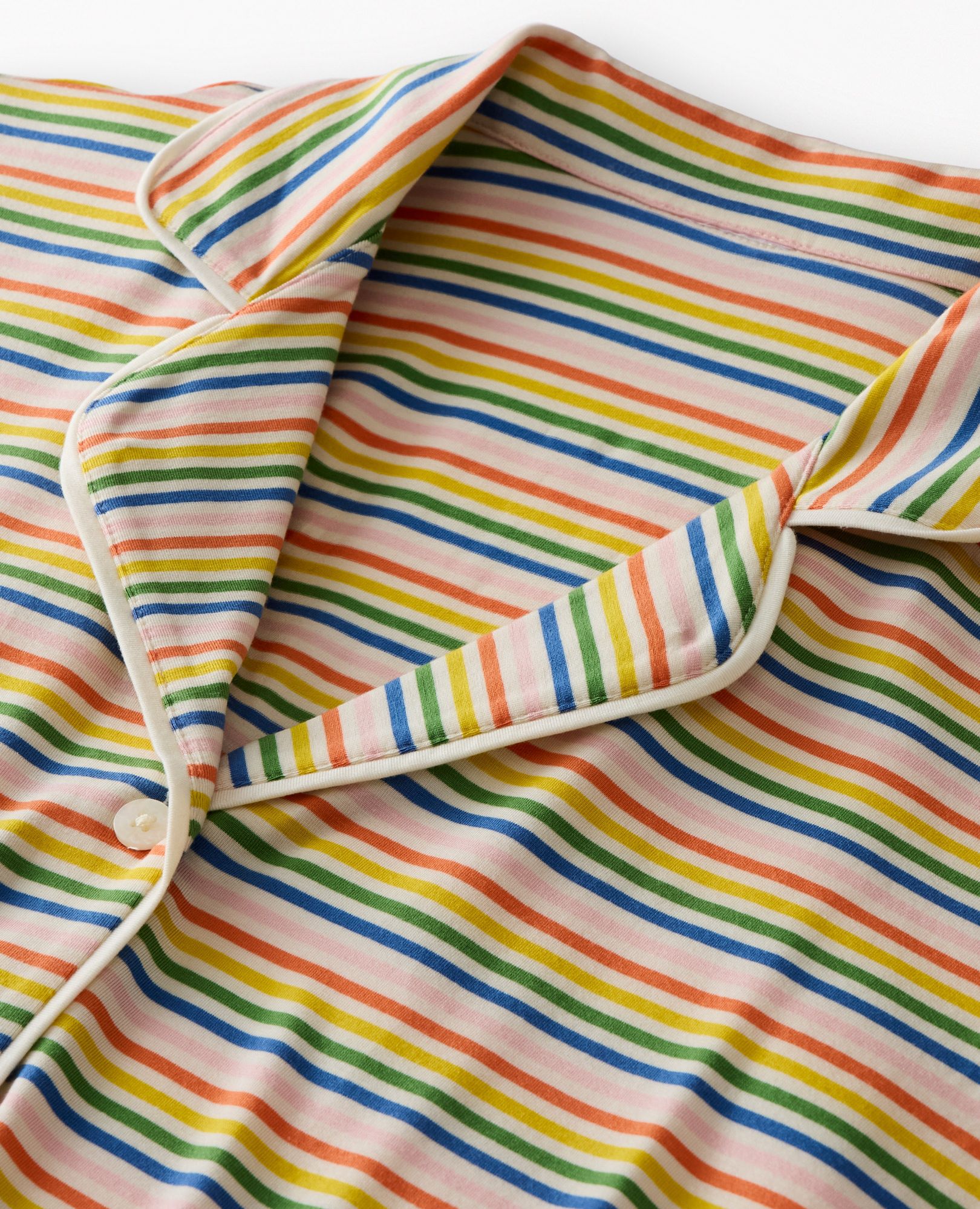 Women's Long Sleeve Pajama Set in HannaSoft™ in Summer Rainbow Stripe - main