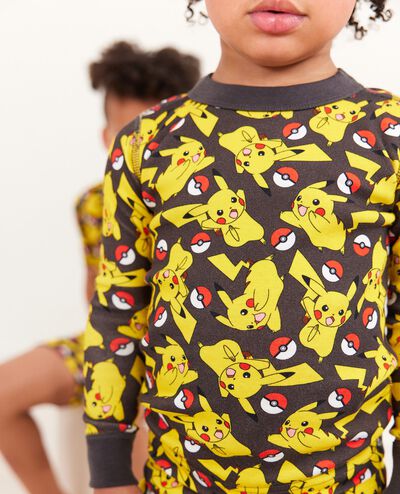 Kids Pokémon Long John Pajama Set in Pikachu - main
