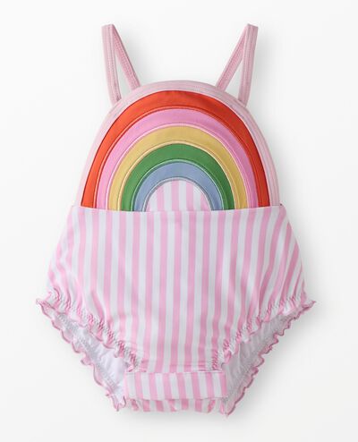 Baby One-Piece Rainbow Swimsuit in Pink Rainbow - main