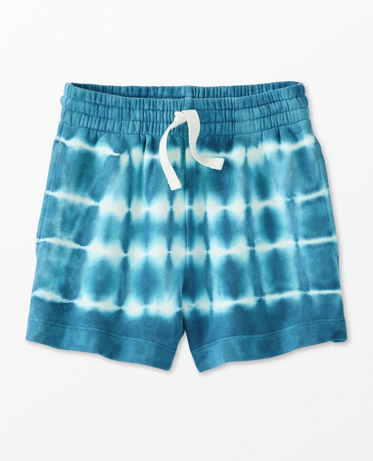 French Terry Tie-Dye Shorts in Atlantic Blue - main