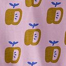 Playground Dress with Pockets in Yellow Apples on Cosmic Purple - swatch