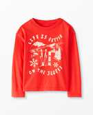 Holiday Graphic Tee In Cotton Jersey in On The Slopes Tee In Red - main