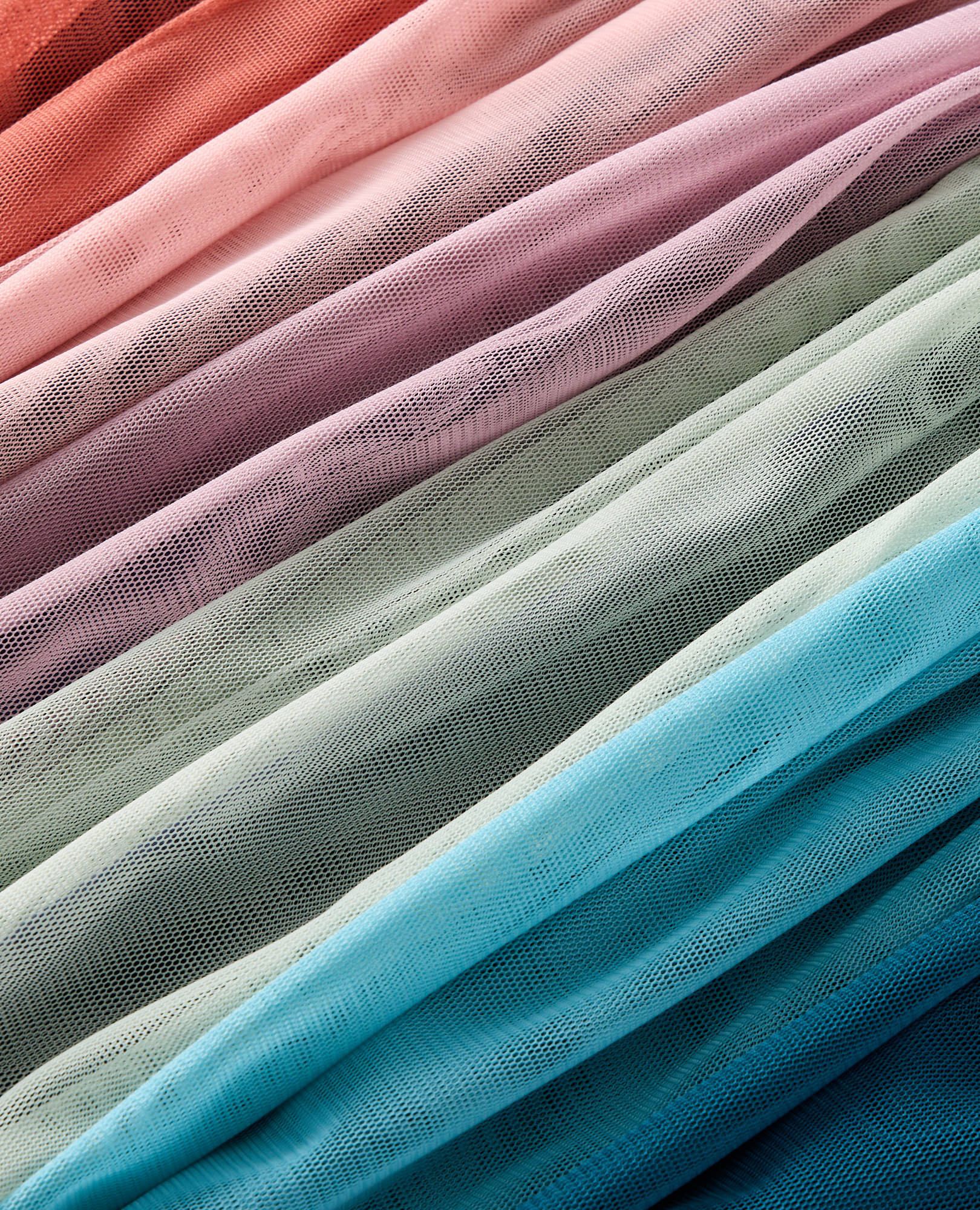 Baby Long Sleeve Tulle Rainbow Dress in Navy Rainbow - main