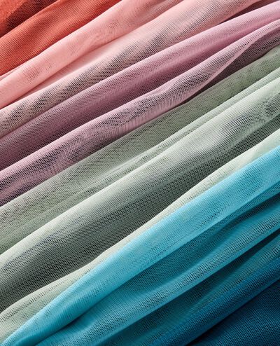 Baby Long Sleeve Tulle Rainbow Dress in Navy Rainbow - main