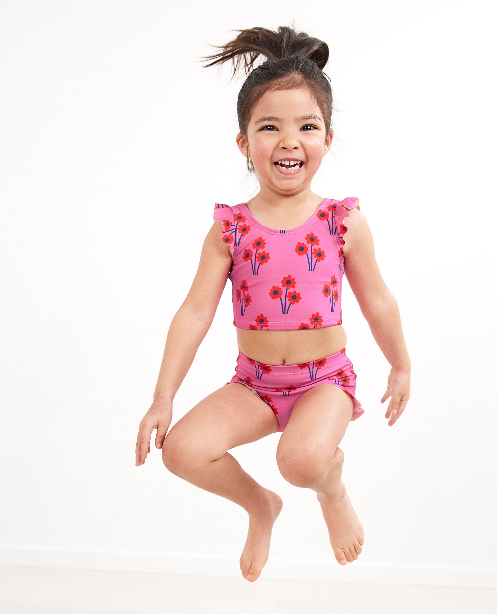 Hanna Andersson Girls Ruffle Swimsuit Dance Top ONLY Multiple Colors NWT 