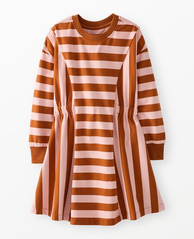 Long Sleeve Colorblock Dress with Pockets in Frosting Pink/Dogwood - main