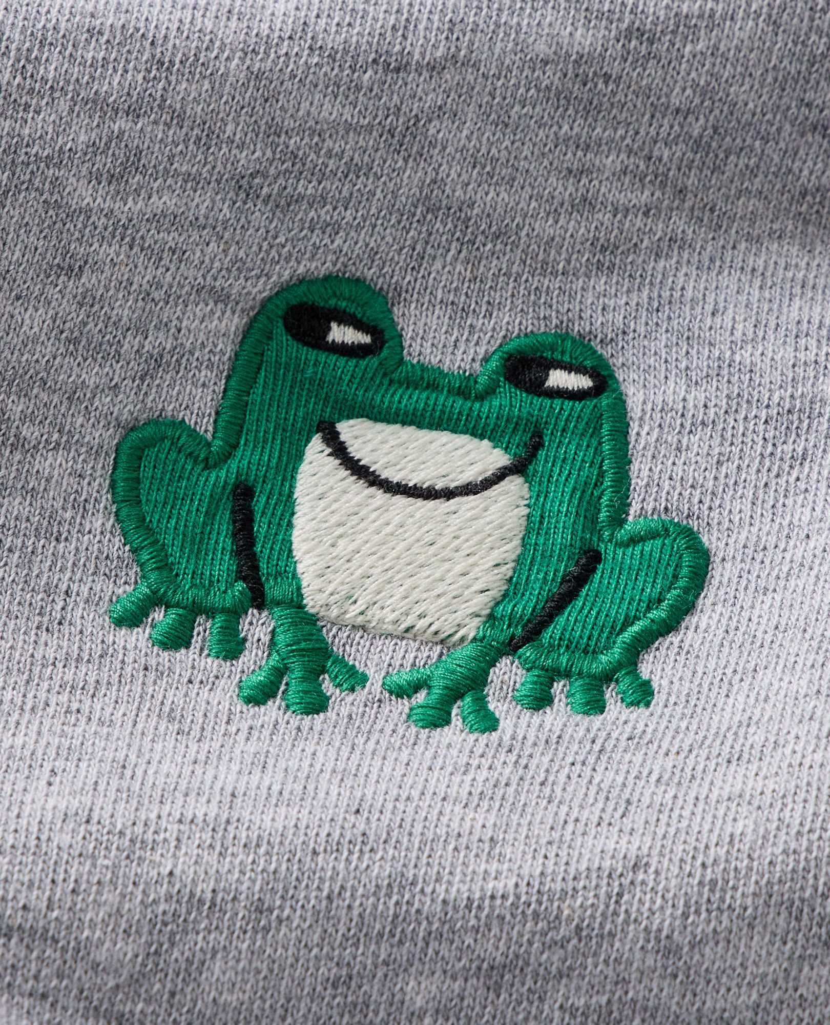 Baby French Terry Sweatshirt & Sweatpants Set in Happy Frogs on Grey Heather - main