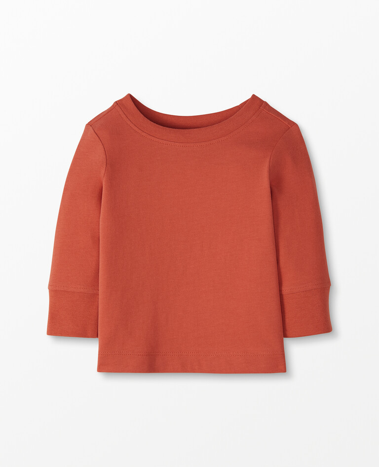 Baby Sueded Jersey Layering Tee in Red Pepper - main