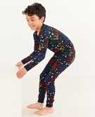Long John Pajama Set in Dancing Skeletons - main