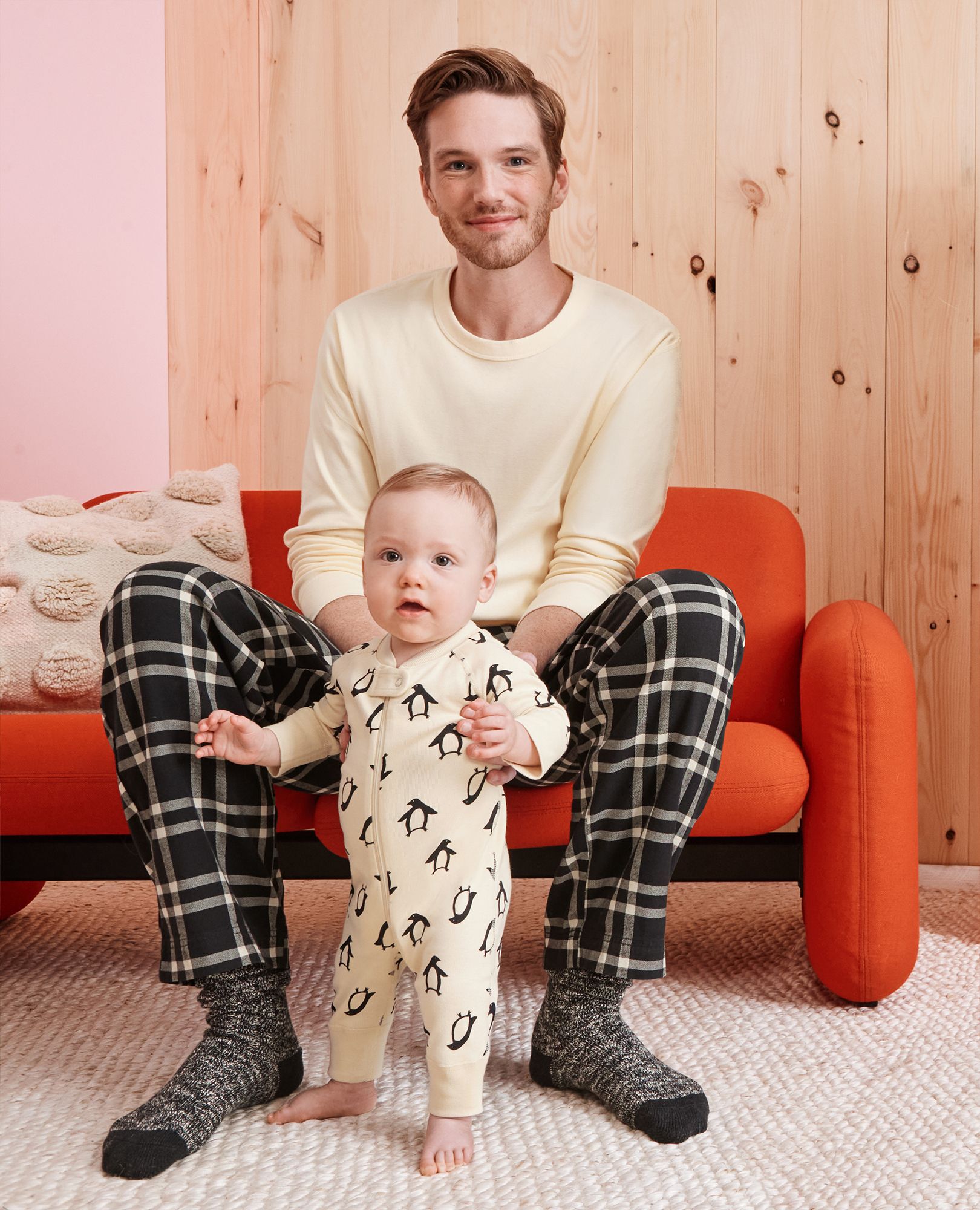 S AU Holiday Family Print Flannel Pant in Black Tonal Plaid - main