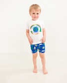 Earth Day Short John Pajamas In Organic Cotton in Happy Planet - main