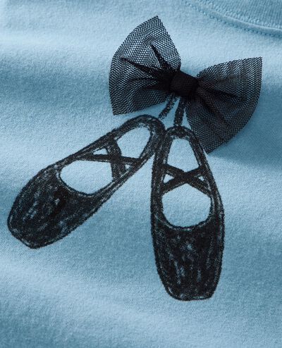 Long Sleeve Relaxed Fit Graphic T-Shirt in Ballet Shoes - main