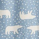 Kids Holiday Flannel Nightgown in Snowy Polar Bear on North Air - swatch