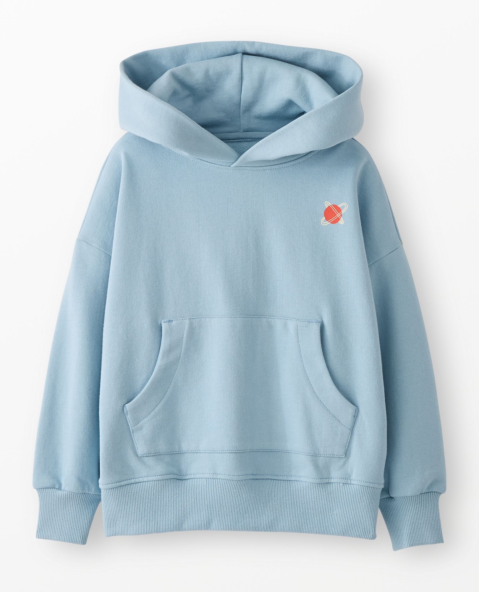 French Terry Graphic Hoodie in Celestial Blue - main