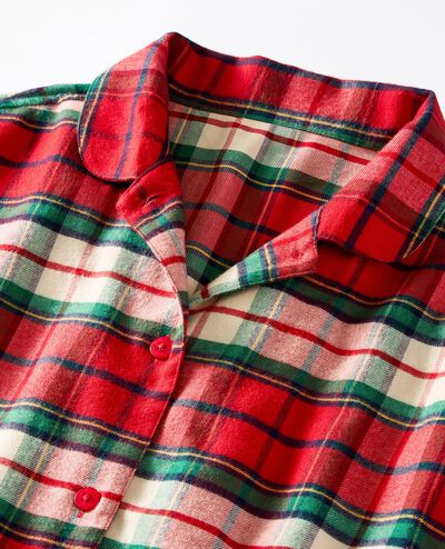 Women's HannaSoft™ Flannel Pajama Set in Red Holiday Plaid - main