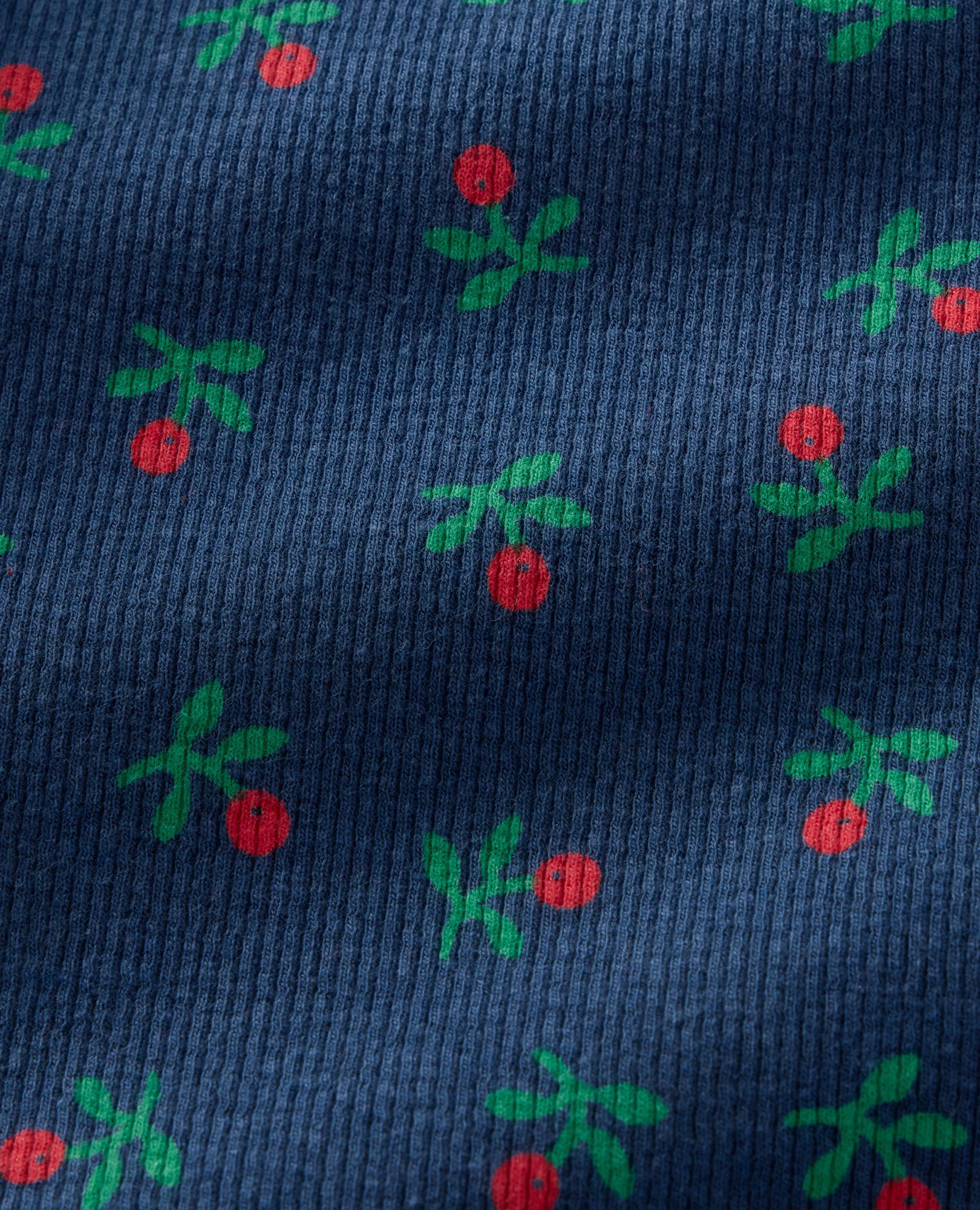 Long Sleeve Turtleneck Top & Flare Pants Set in Sweet Holiday Floral on Midnight Blue - main