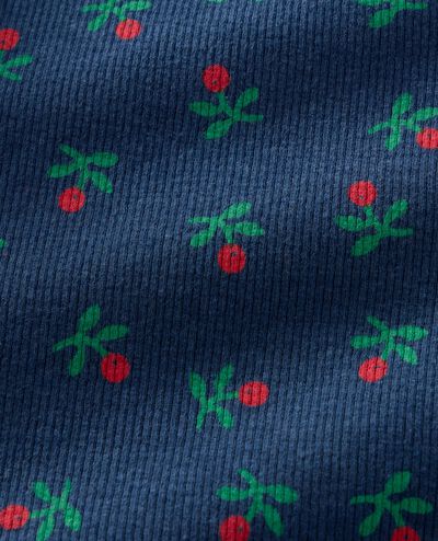 Long Sleeve Turtleneck Top & Flare Pants Set in Sweet Holiday Floral on Midnight Blue - main