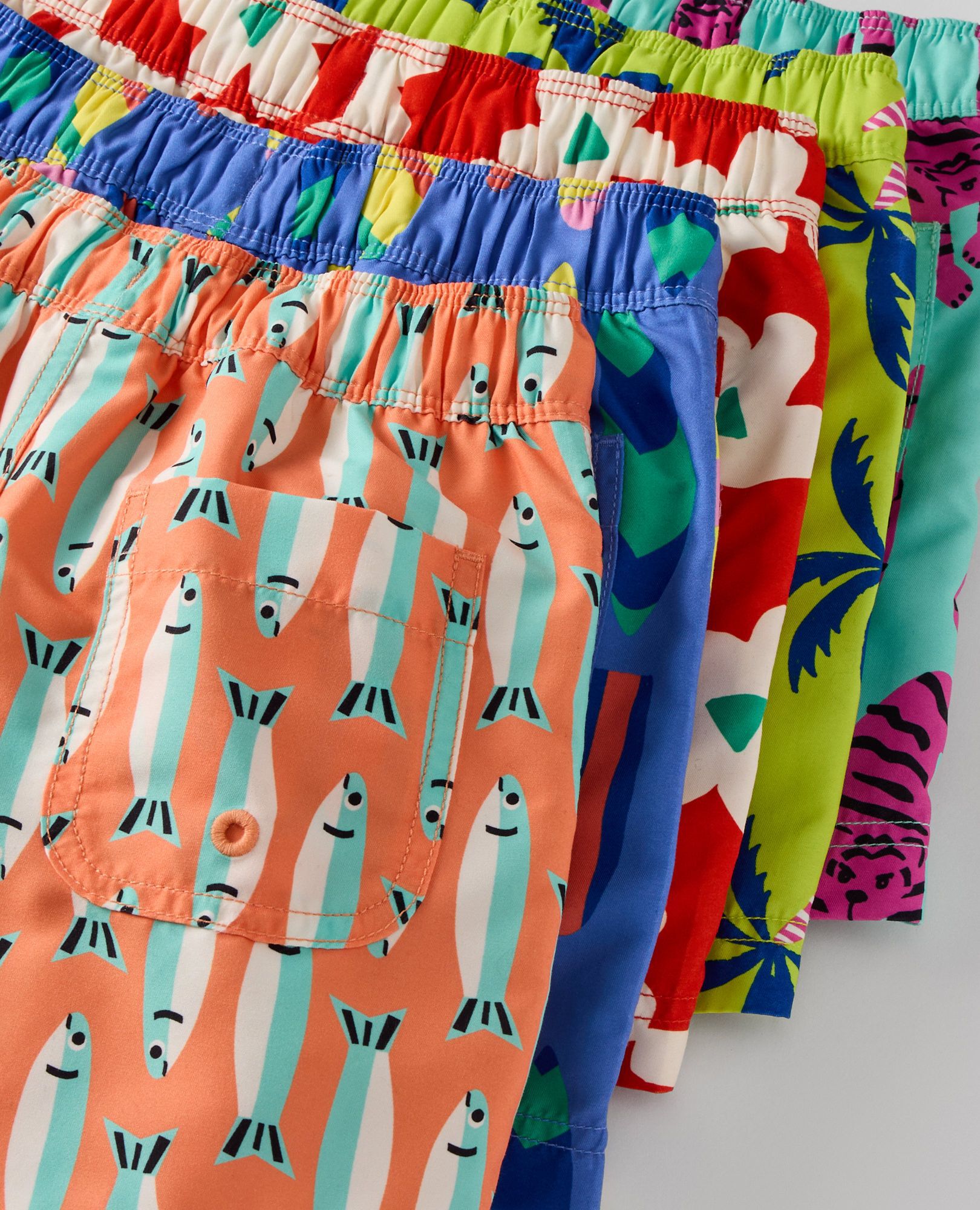 Swim Trunks in Neon Sharks - main