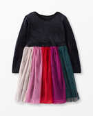 Recycled Velour Dress In Soft Tulle in Multi - main